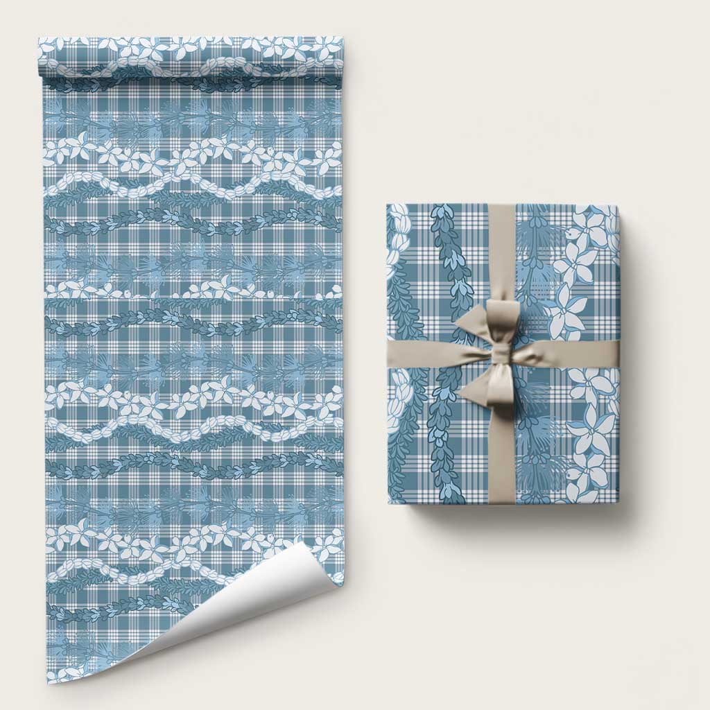 Hawaiian Ohia Lehua Lei Wrapping Paper Plaid Palaka Uliuli Omaomao Pattern - Polynesian Pride