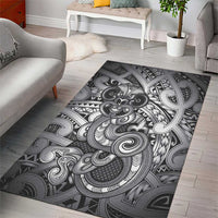 Aotearoa Maori Hei Tiki Area Rug Kiwikiwi Kowhaiwhai Puhoro Motif LT9 - Polynesian Pride