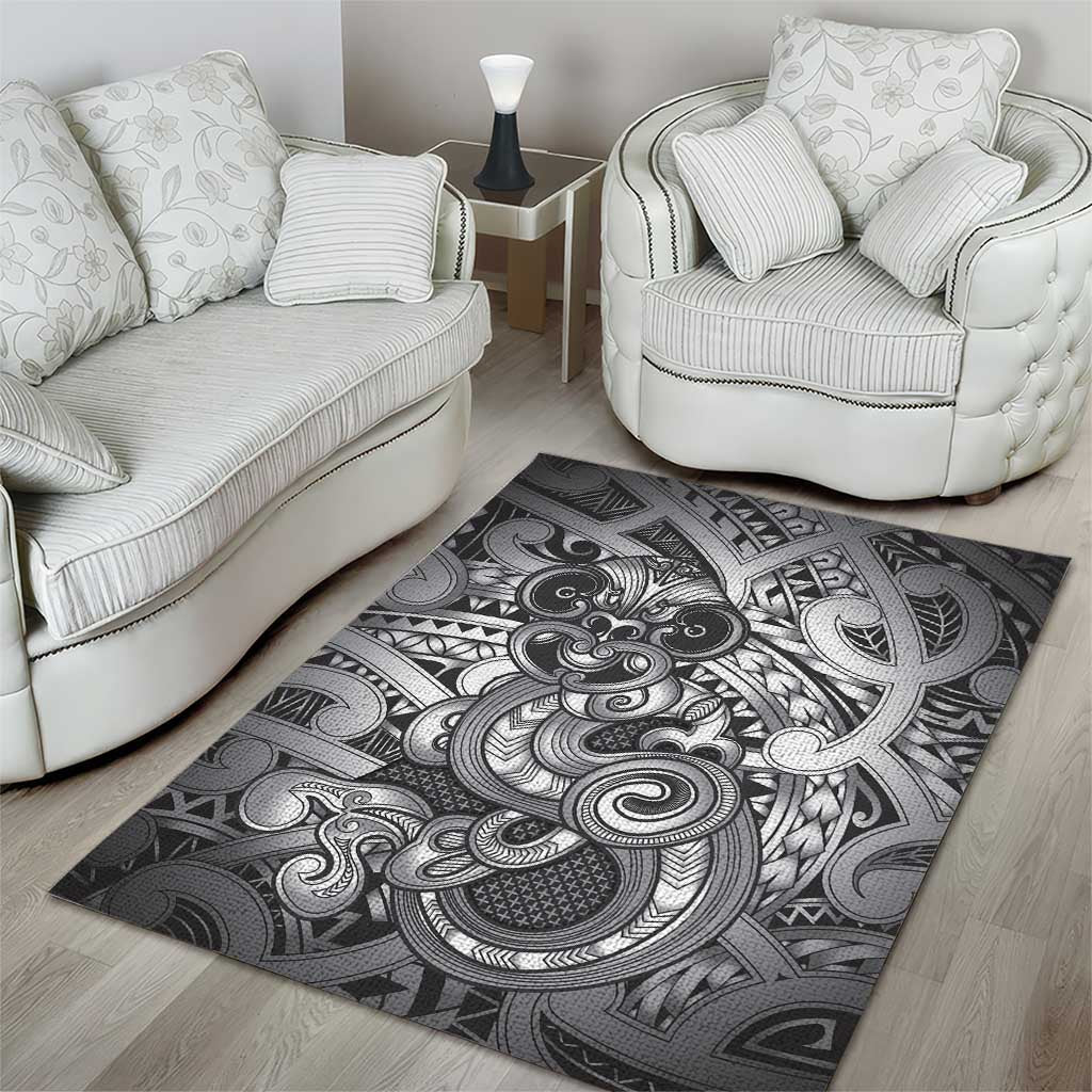 Aotearoa Maori Hei Tiki Area Rug Kiwikiwi Kowhaiwhai Puhoro Motif LT9 - Polynesian Pride