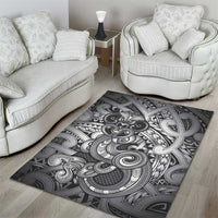 Aotearoa Maori Hei Tiki Area Rug Kiwikiwi Kowhaiwhai Puhoro Motif LT9 - Polynesian Pride