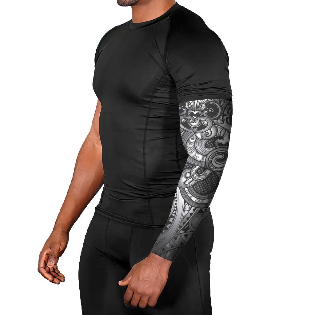 Aotearoa Maori Hei Tiki Arm Sleeves Kiwikiwi Kowhaiwhai Puhoro Motif LT9 - Polynesian Pride