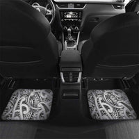 Aotearoa Maori Hei Tiki Car Mats Kiwikiwi Kowhaiwhai Puhoro Motif LT9 Set 2pcs - Back Grey - Polynesian Pride