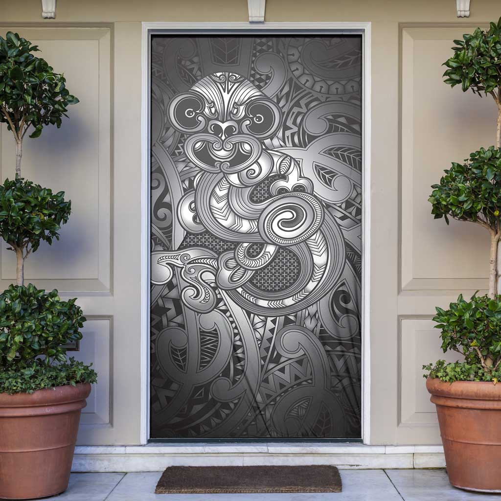 Aotearoa Maori Hei Tiki Door Cover Kiwikiwi Kowhaiwhai Puhoro Motif