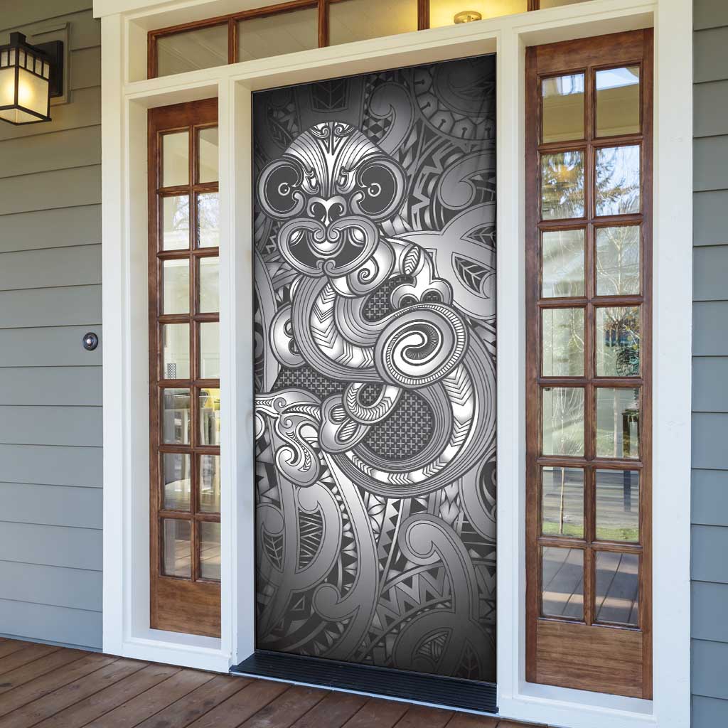 Aotearoa Maori Hei Tiki Door Cover Kiwikiwi Kowhaiwhai Puhoro Motif