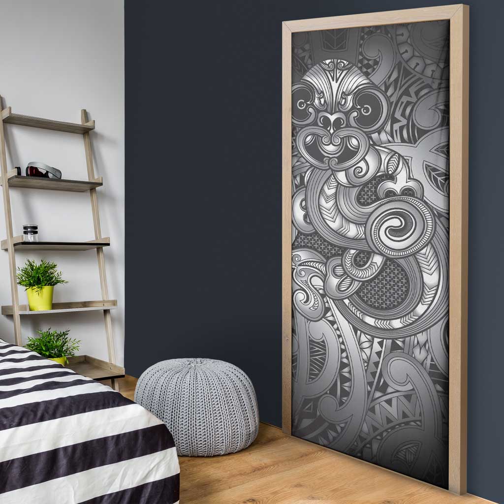 Aotearoa Maori Hei Tiki Door Cover Kiwikiwi Kowhaiwhai Puhoro Motif