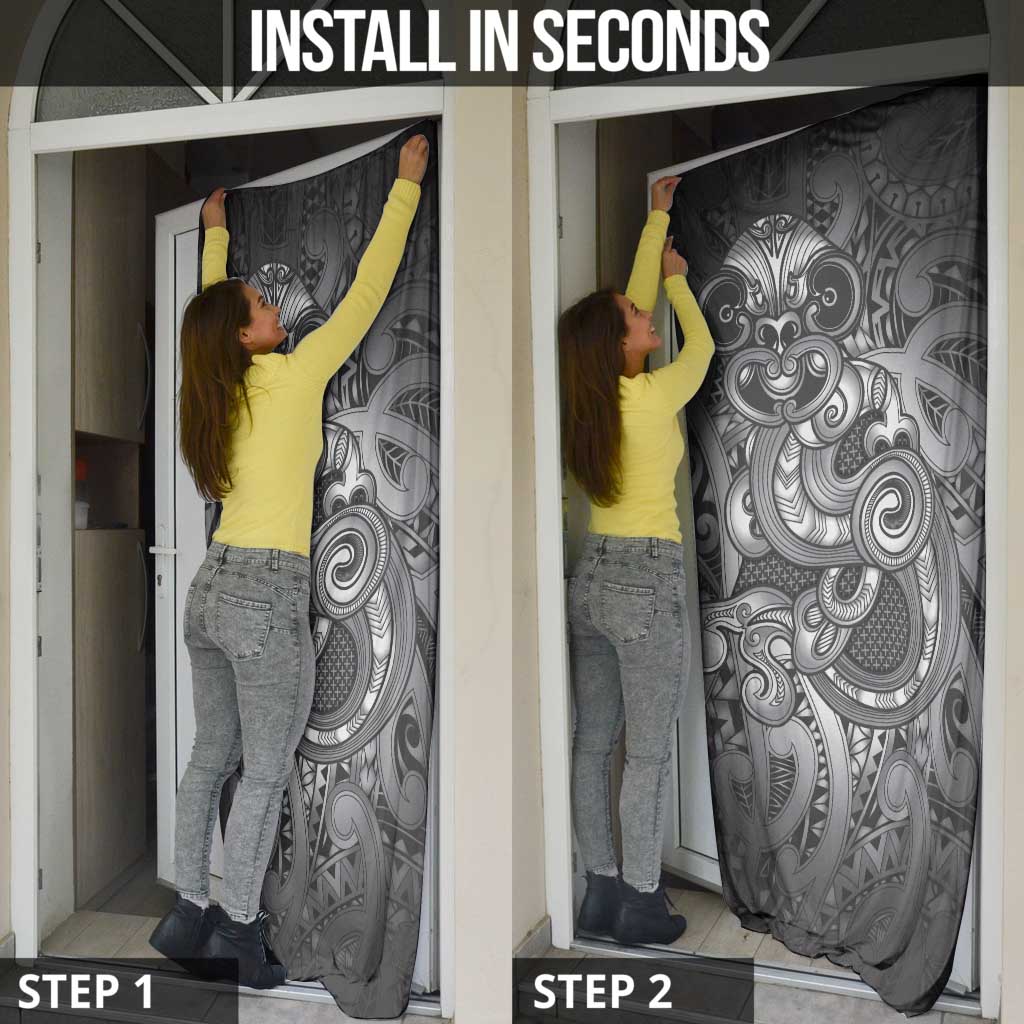 Aotearoa Maori Hei Tiki Door Cover Kiwikiwi Kowhaiwhai Puhoro Motif