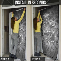 Aotearoa Maori Hei Tiki Door Cover Kiwikiwi Kowhaiwhai Puhoro Motif