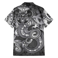 Aotearoa Maori Hei Tiki Family Matching Off Shoulder Maxi Dress and Hawaiian Shirt Kiwikiwi Kowhaiwhai Puhoro Motif LT9 - Polynesian Pride