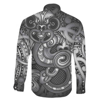 Aotearoa Maori Hei Tiki Family Matching Off Shoulder Short Dress and Hawaiian Shirt Kiwikiwi Kowhaiwhai Puhoro Motif LT9 - Polynesian Pride