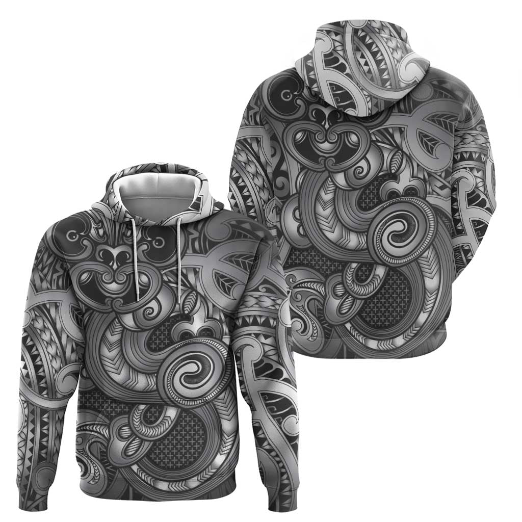 Aotearoa Maori Hei Tiki Hoodie Kiwikiwi Kowhaiwhai Puhoro Motif LT9 - Polynesian Pride