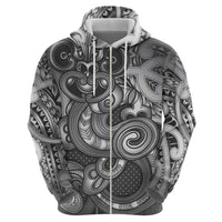 Aotearoa Maori Hei Tiki Hoodie Kiwikiwi Kowhaiwhai Puhoro Motif LT9 - Polynesian Pride