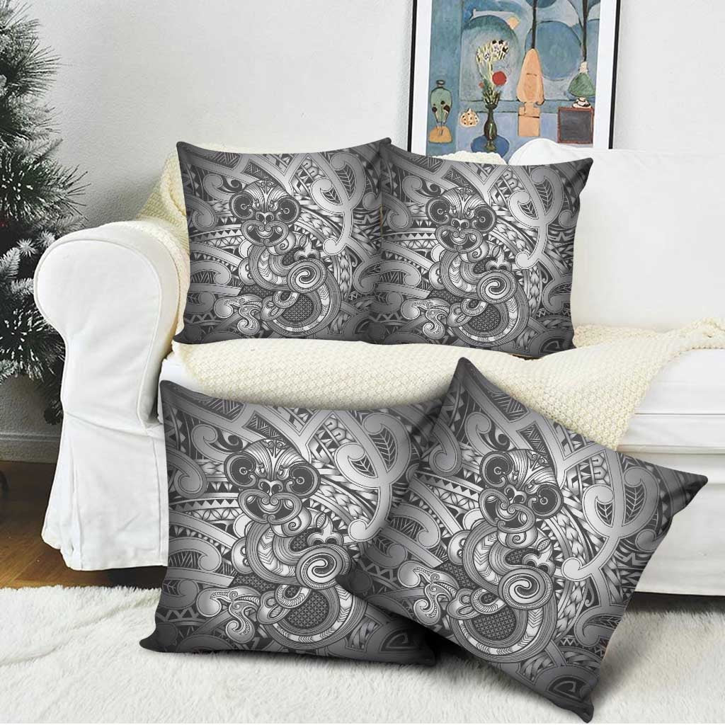 Aotearoa Maori Hei Tiki Pillow Cover Kiwikiwi Kowhaiwhai Puhoro Motif LT9 - Polynesian Pride