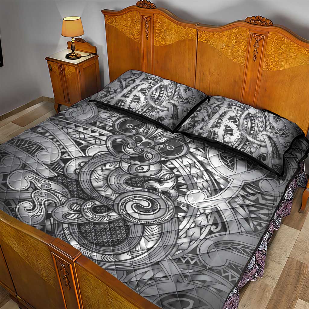 Aotearoa Maori Hei Tiki Quilt Bed Set Kiwikiwi Kowhaiwhai Puhoro Motif LT9 - Polynesian Pride