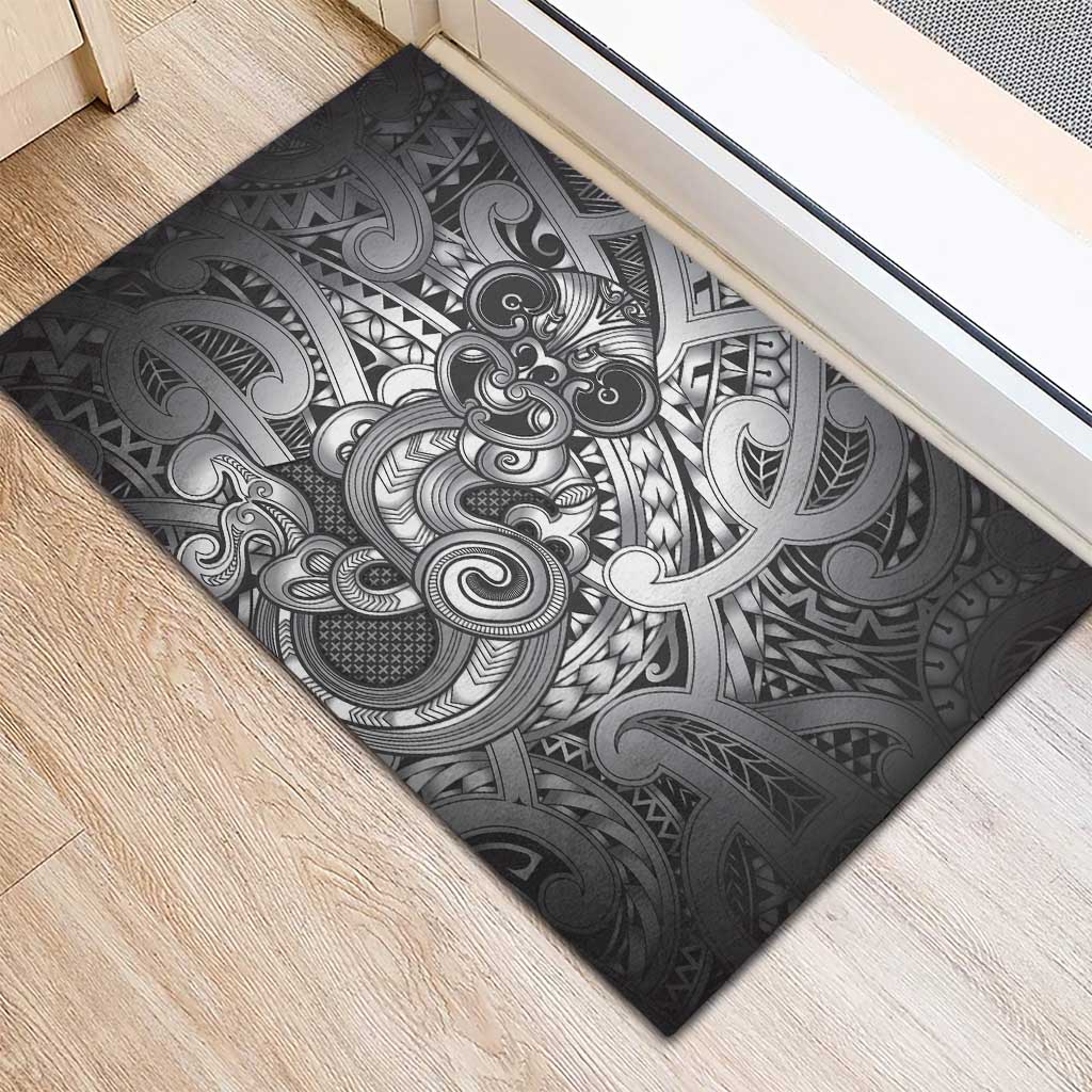 Aotearoa Maori Hei Tiki Rubber Doormat Kiwikiwi Kowhaiwhai Puhoro Motif LT9 - Polynesian Pride
