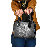 Aotearoa Maori Hei Tiki Shoulder Handbag Kiwikiwi Kowhaiwhai Puhoro Motif