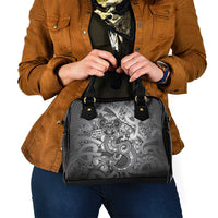 Aotearoa Maori Hei Tiki Shoulder Handbag Kiwikiwi Kowhaiwhai Puhoro Motif