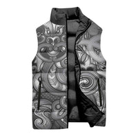 Aotearoa Maori Hei Tiki Sleeveless Puffer Jacket Kiwikiwi Kowhaiwhai Puhoro Motif LT9 - Polynesian Pride