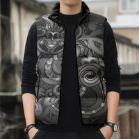 Aotearoa Maori Hei Tiki Sleeveless Puffer Jacket Kiwikiwi Kowhaiwhai Puhoro Motif LT9 - Polynesian Pride