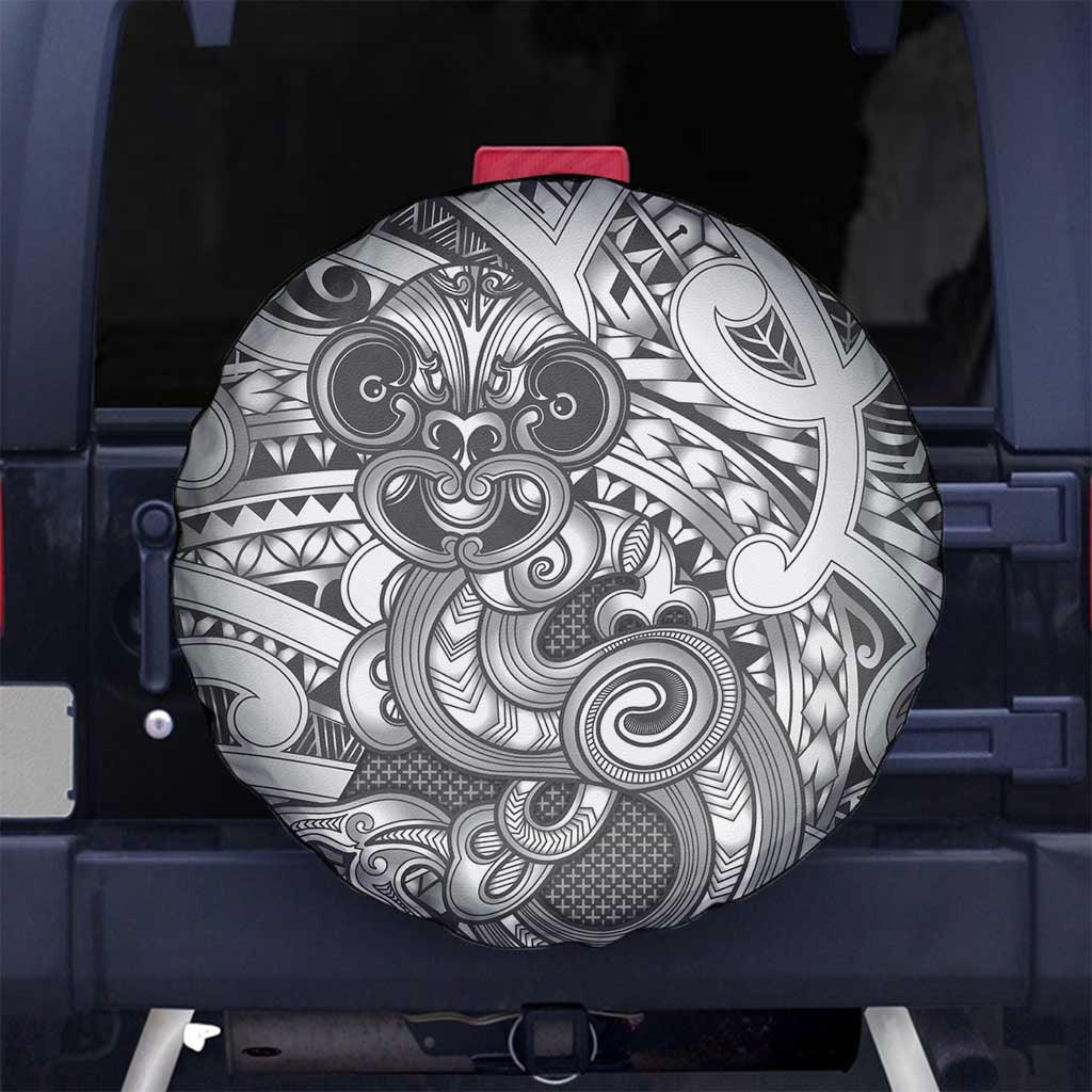 Aotearoa Maori Hei Tiki Spare Tire Cover Kiwikiwi Kowhaiwhai Puhoro Motif