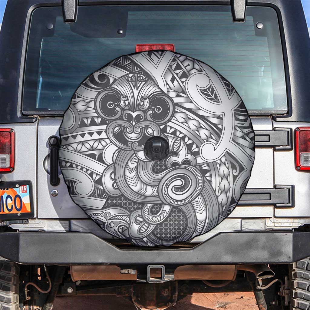Aotearoa Maori Hei Tiki Spare Tire Cover Kiwikiwi Kowhaiwhai Puhoro Motif