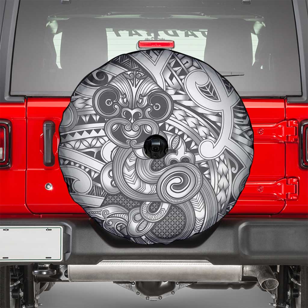 Aotearoa Maori Hei Tiki Spare Tire Cover Kiwikiwi Kowhaiwhai Puhoro Motif