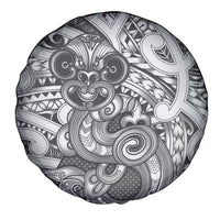 Aotearoa Maori Hei Tiki Spare Tire Cover Kiwikiwi Kowhaiwhai Puhoro Motif