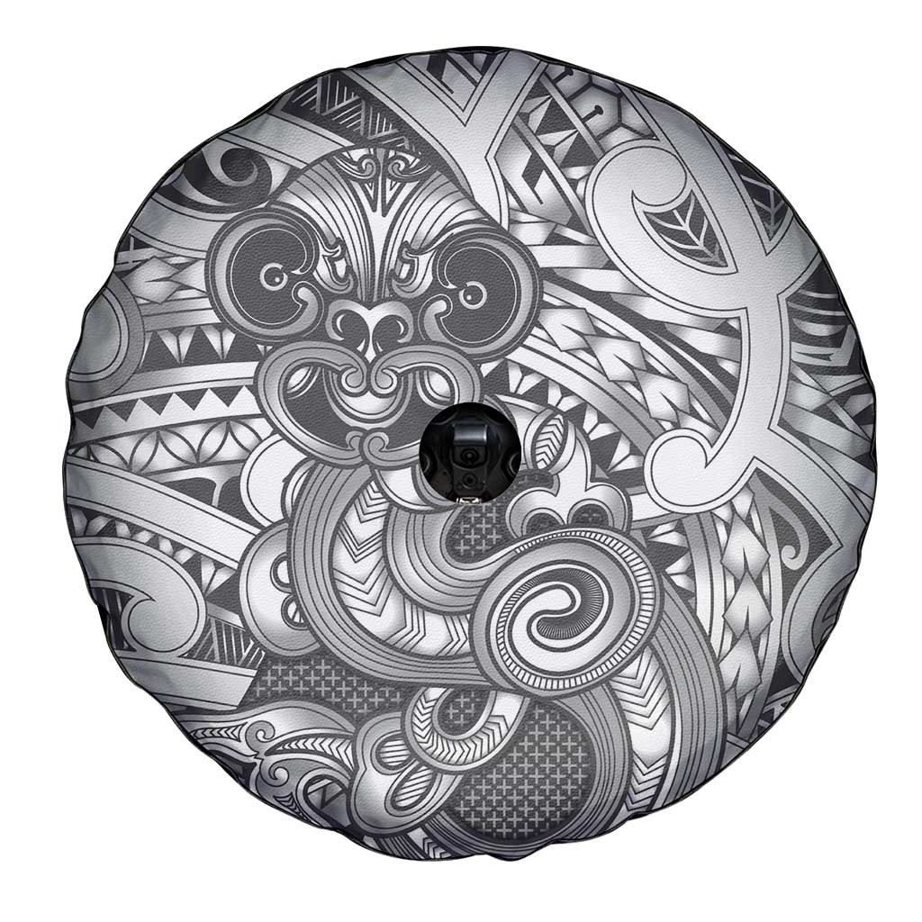 Aotearoa Maori Hei Tiki Spare Tire Cover Kiwikiwi Kowhaiwhai Puhoro Motif