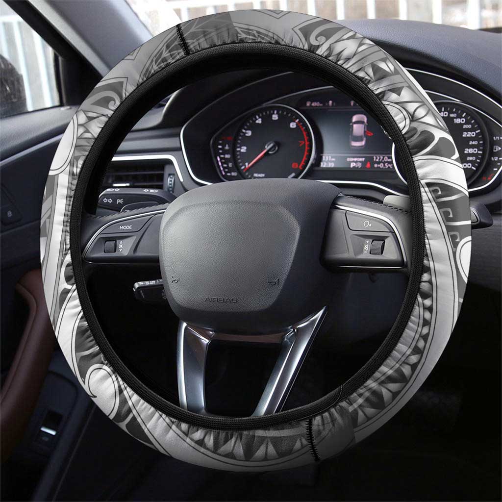 Aotearoa Maori Hei Tiki Steering Wheel Cover Kiwikiwi Kowhaiwhai Puhoro Motif LT9 - Polynesian Pride