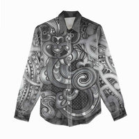 Aotearoa Maori Hei Tiki Women Casual Shirt Kiwikiwi Kowhaiwhai Puhoro Motif