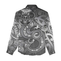 Aotearoa Maori Hei Tiki Women Casual Shirt Kiwikiwi Kowhaiwhai Puhoro Motif