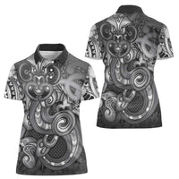 Aotearoa Maori Hei Tiki Women Polo Shirt Kiwikiwi Kowhaiwhai Puhoro Motif