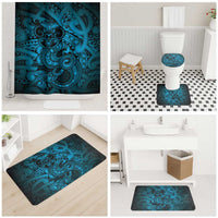 Aotearoa Maori Hei Tiki Bathroom Set Kikorangi Kowhaiwhai Puhoro Motif LT9 - Polynesian Pride