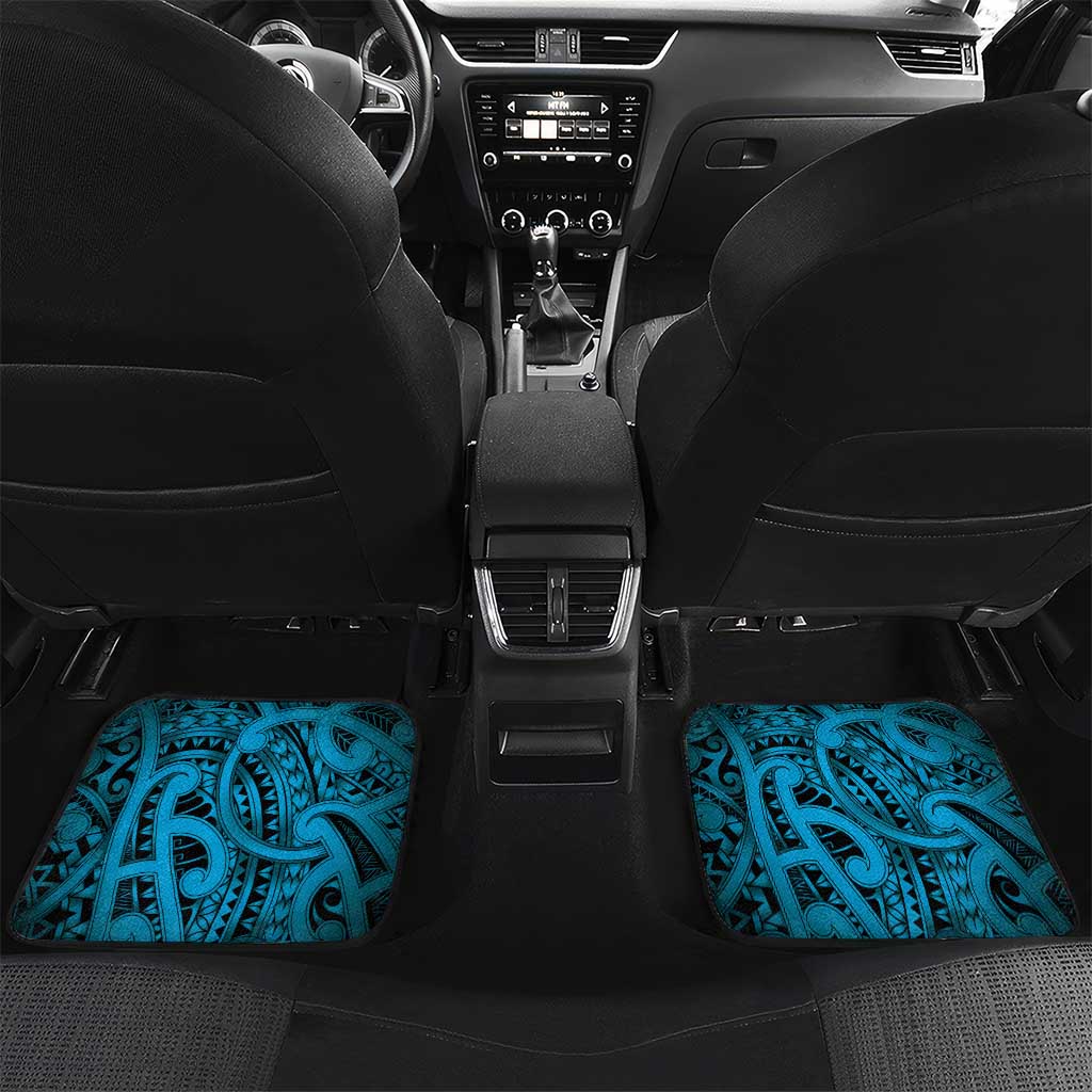 Aotearoa Maori Hei Tiki Car Mats Kikorangi Kowhaiwhai Puhoro Motif