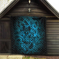 Aotearoa Maori Hei Tiki Quilt Kikorangi Kowhaiwhai Puhoro Motif LT9 - Polynesian Pride