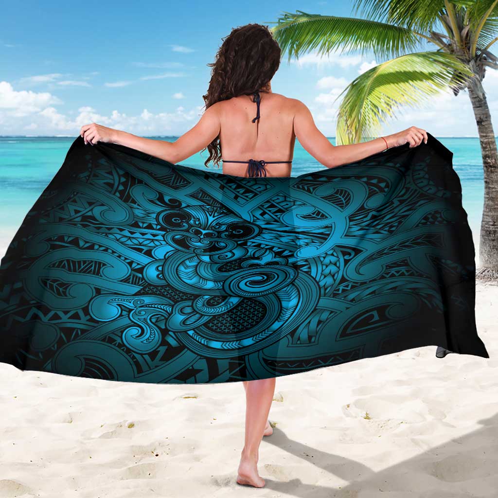 Aotearoa Maori Hei Tiki Sarong Kikorangi Kowhaiwhai Puhoro Motif LT9 - Polynesian Pride