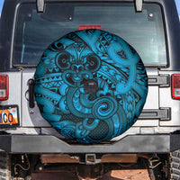 Aotearoa Maori Hei Tiki Spare Tire Cover Kikorangi Kowhaiwhai Puhoro Motif LT9 Blue - Polynesian Pride