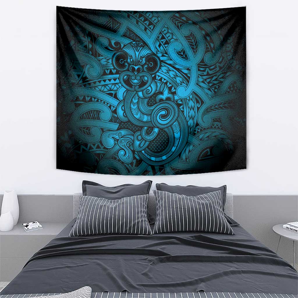 Aotearoa Maori Hei Tiki Tapestry Kikorangi Kowhaiwhai Puhoro Motif LT9 - Polynesian Pride