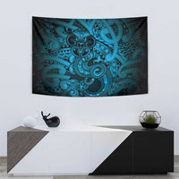 Aotearoa Maori Hei Tiki Tapestry Kikorangi Kowhaiwhai Puhoro Motif LT9 - Polynesian Pride