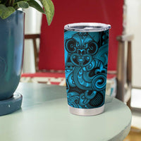 Aotearoa Maori Hei Tiki Tumbler Cup Kikorangi Kowhaiwhai Puhoro Motif LT9 - Polynesian Pride