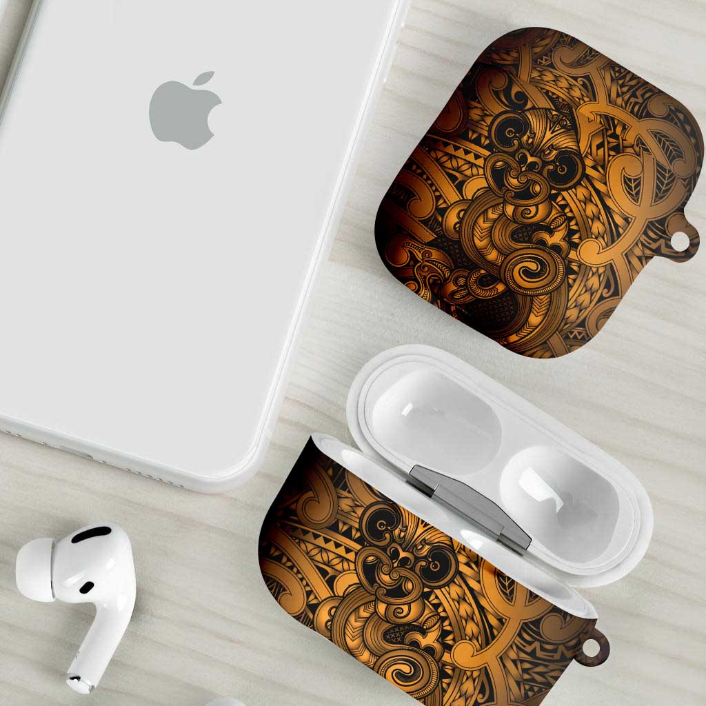 Aotearoa Maori Hei Tiki AirPods Case Koura Kowhaiwhai Puhoro Motif LT9 - Polynesian Pride