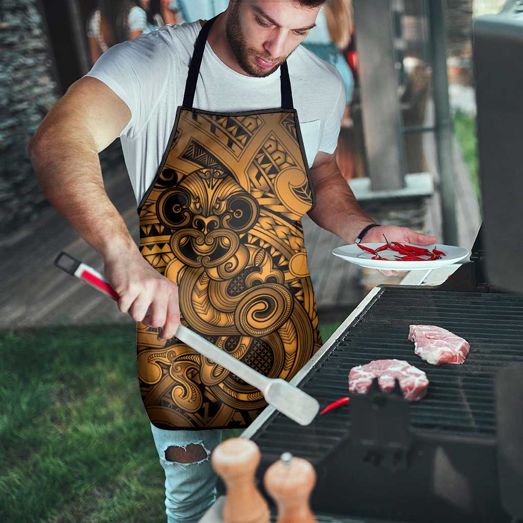 Aotearoa Maori Hei Tiki Apron Koura Kowhaiwhai Puhoro Motif