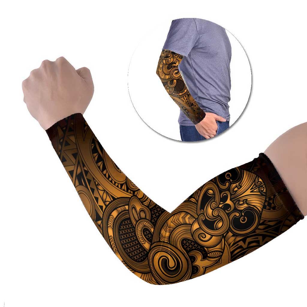 Aotearoa Maori Hei Tiki Arm Sleeves Koura Kowhaiwhai Puhoro Motif