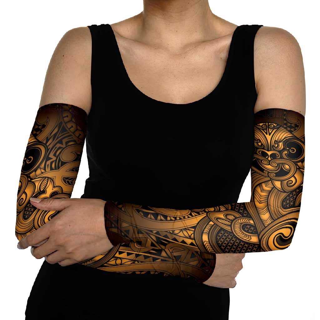 Aotearoa Maori Hei Tiki Arm Sleeves Koura Kowhaiwhai Puhoro Motif LT9 - Polynesian Pride