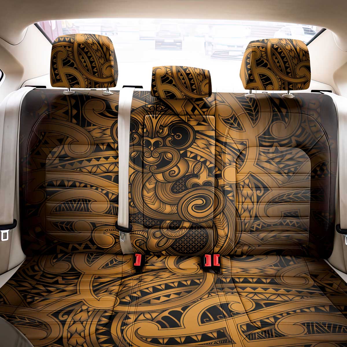 Aotearoa Maori Hei Tiki Back Car Seat Cover Koura Kowhaiwhai Puhoro Motif