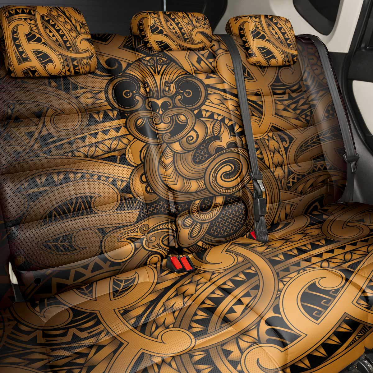 Aotearoa Maori Hei Tiki Back Car Seat Cover Koura Kowhaiwhai Puhoro Motif