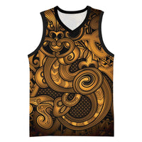 Aotearoa Maori Hei Tiki Basketball Jersey Koura Kowhaiwhai Puhoro Motif