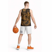 Aotearoa Maori Hei Tiki Basketball Jersey Koura Kowhaiwhai Puhoro Motif