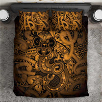 Aotearoa Maori Hei Tiki Bedding Set Koura Kowhaiwhai Puhoro Motif