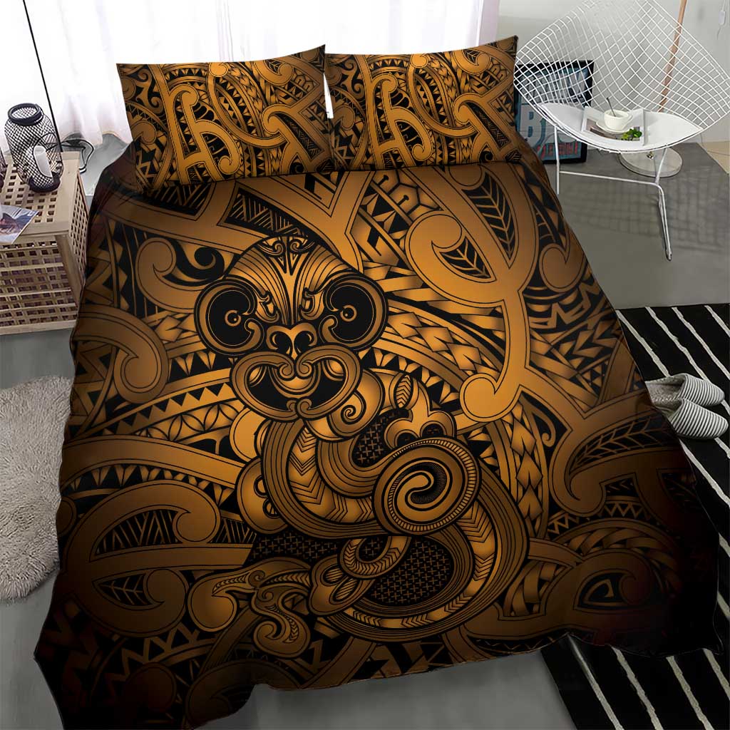 Aotearoa Maori Hei Tiki Bedding Set Koura Kowhaiwhai Puhoro Motif