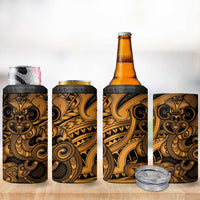 Aotearoa Maori Hei Tiki 4 in 1 Can Cooler Tumbler Koura Kowhaiwhai Puhoro Motif